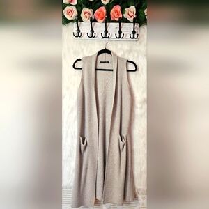 Black Tape_ Knit Longline Sweater Vest